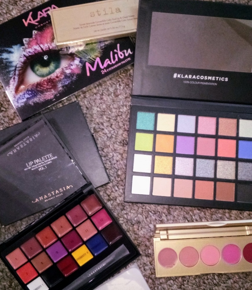 Klara Malibu, Anastasia Lip & Stila Cheek Palettes